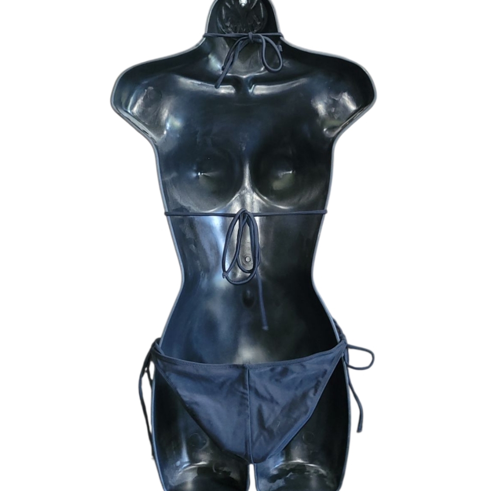 Unbranded black cut-out string tie one piece Size S - Picture 2 of 2